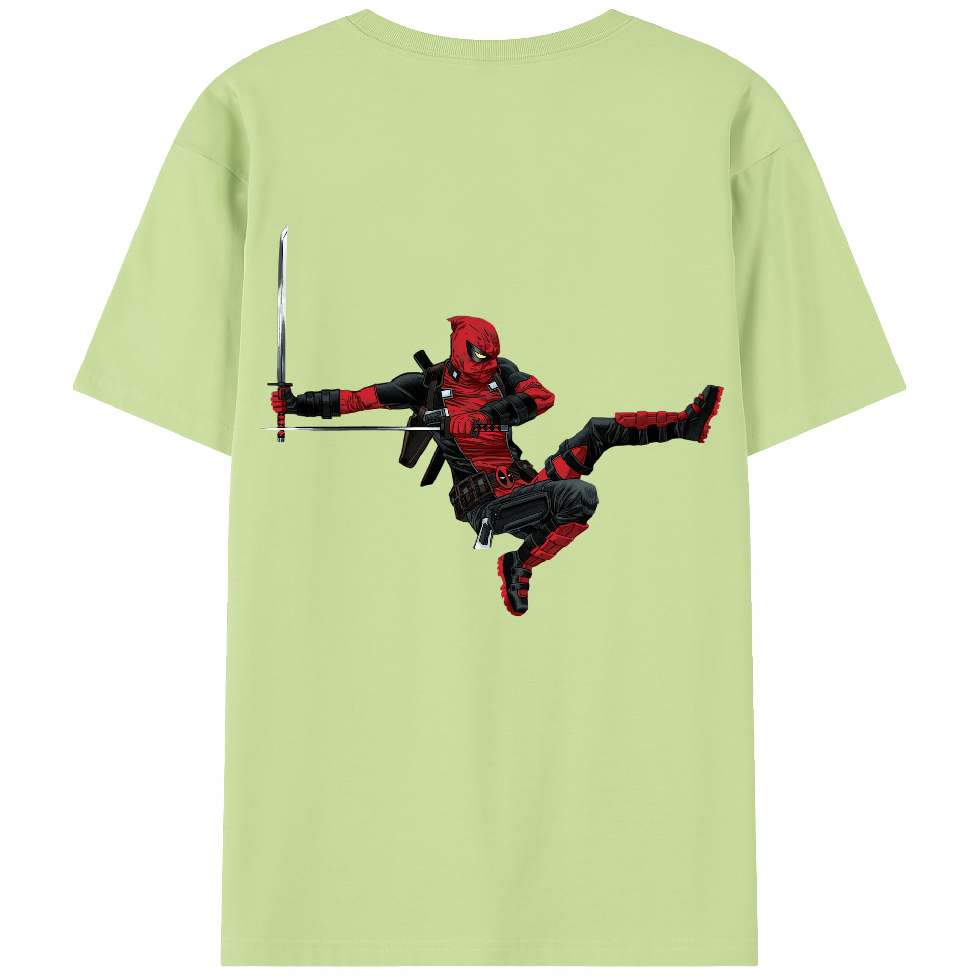 （画像用） Deadpool デッドプール 綿100％半袖Tシャツ（背面プリント）